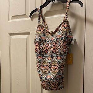 Kona Sol Colorful Patterned Swim Tank